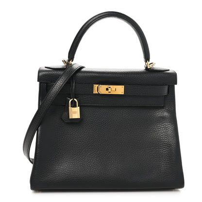 Hermes Taurillon Clemence Kelly Retourne 28 Black 1 of 9
