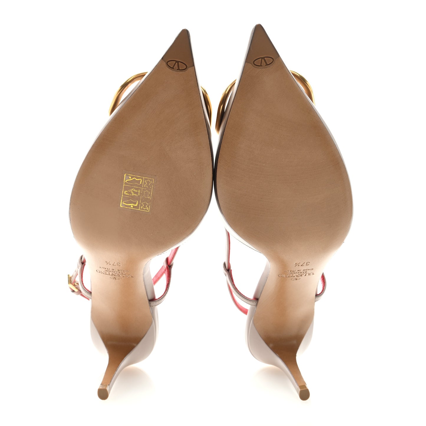 Calfskin Vlogo Slingback 40mm Pumps 37.5 Poudre