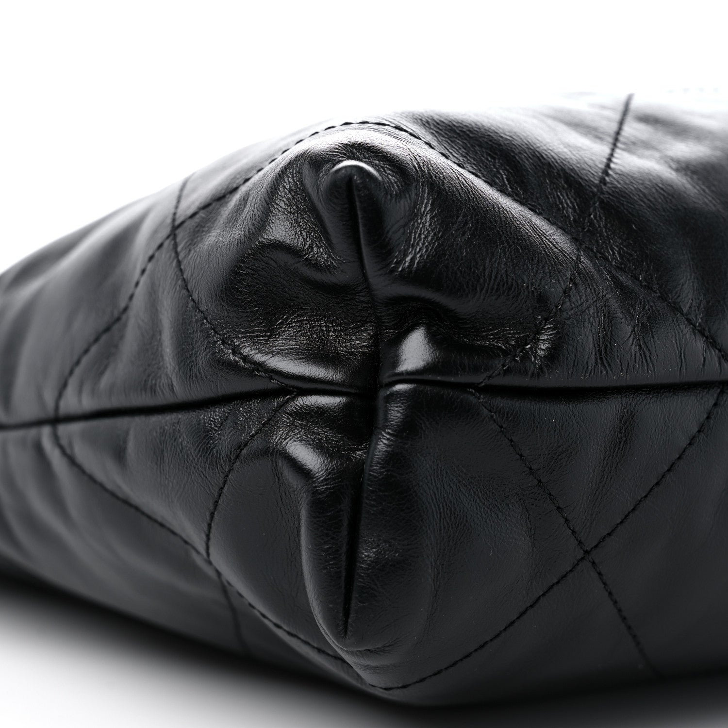 Chanel Shiny Calfskin Quilted Small Chanel 22 So Black 9 of 11