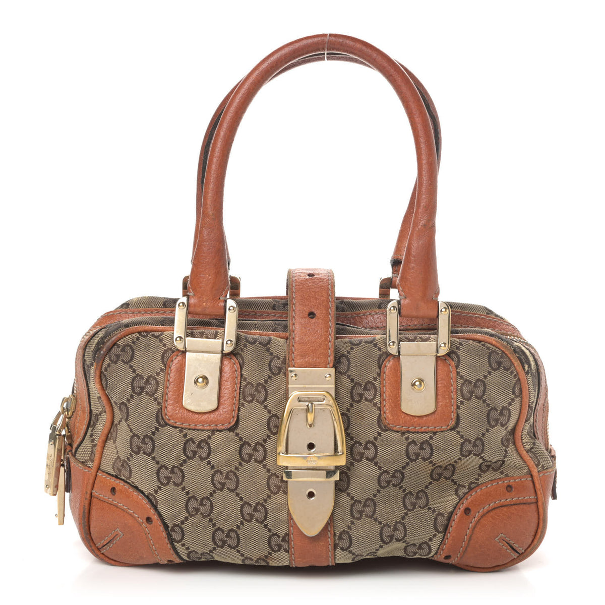 Gucci Monogram Glam Boston Tote Orange 1 of 12