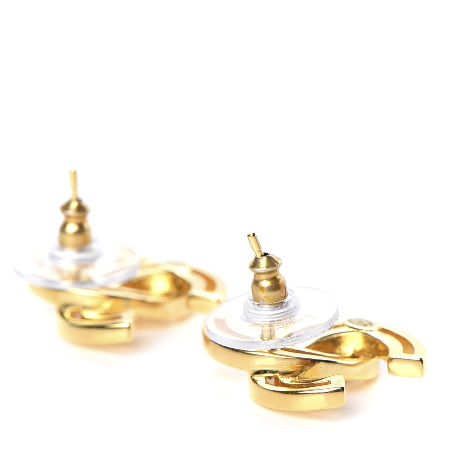Metal Obazine CC Earrings Gold
