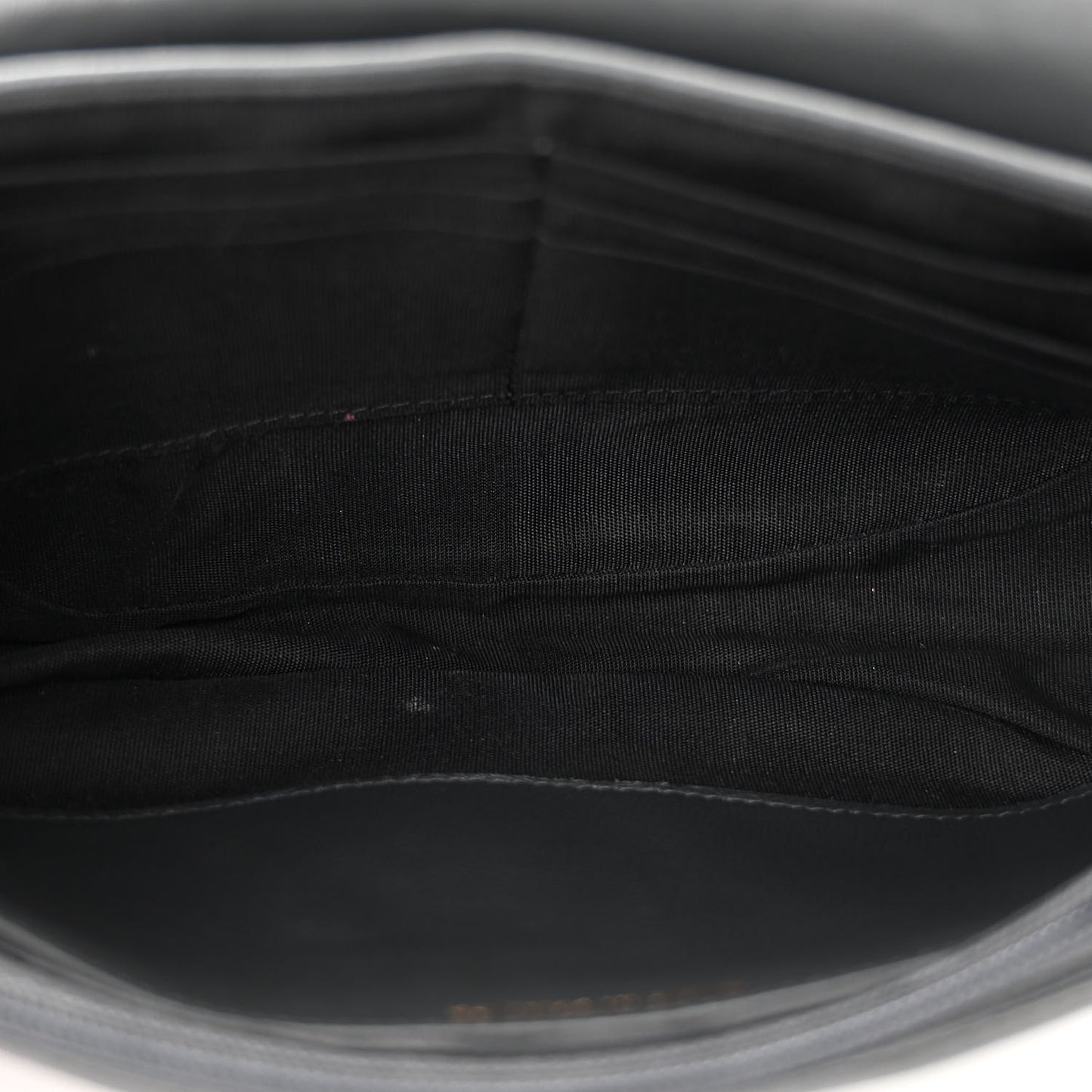 Lambskin Quilted Half Moon Wallet On Chain WOC Dark Grey