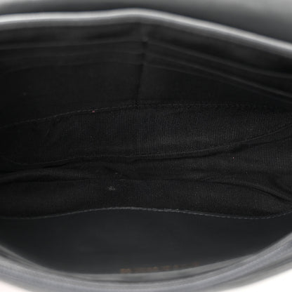 Chanel Lambskin Quilted Half Moon Wallet On Chain WOC Dark Grey 5 of 12