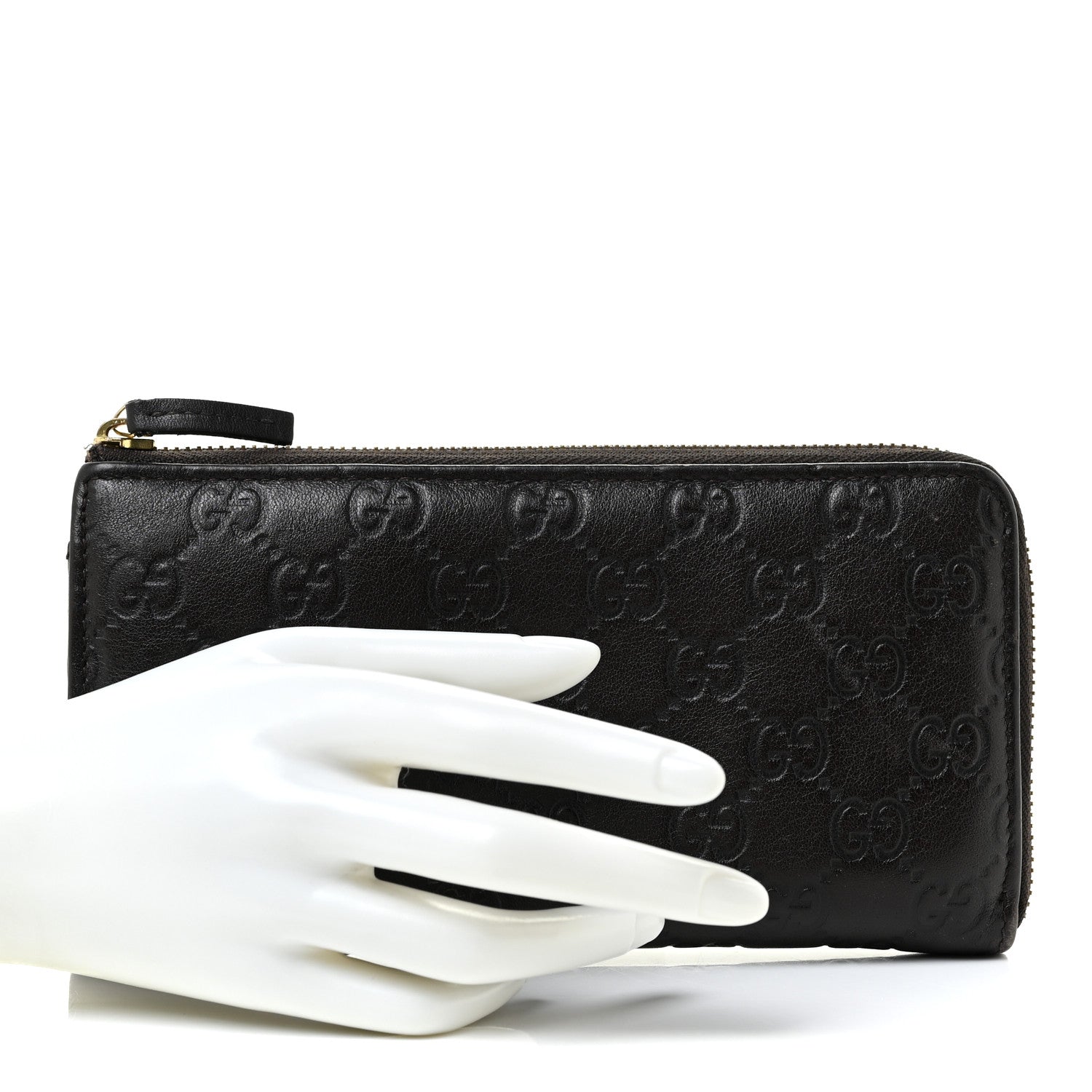 Gucci Guccissima Vitello Tender Donna Long Wallet Testa di Moro 2 of 17