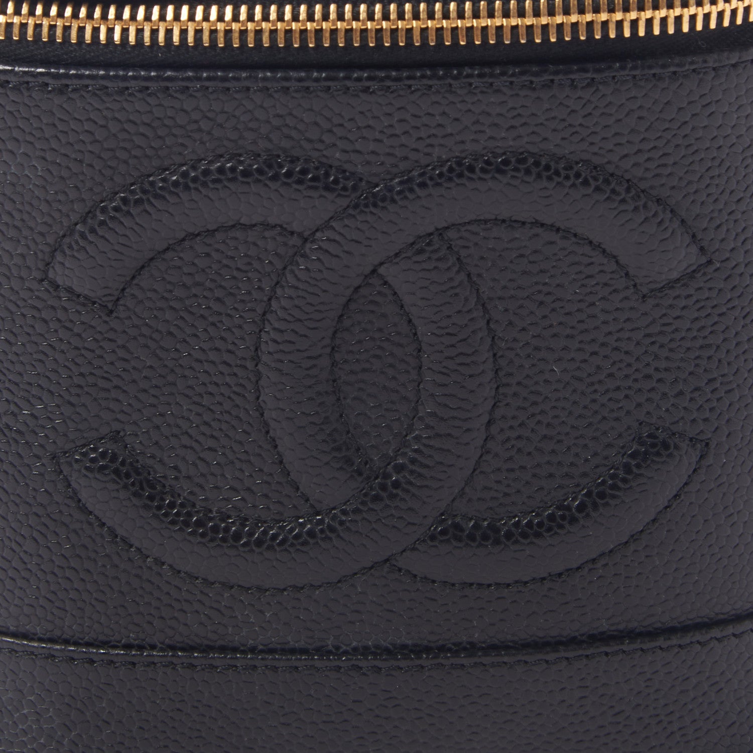 Chanel Caviar Vanity Cosmetic Case Black 7 of 9
