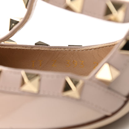 Valentino Garavani Patent Rockstud Ankle Strap 100mm Pumps 36 Poudre 8 of 10