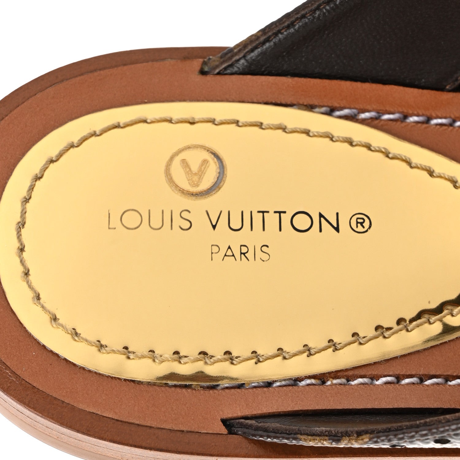 Louis Vuitton Monogram Sunny Flat Thong Sandals 35.5 Brown 7 of 9