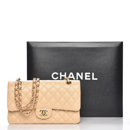 Chanel Caviar Quilted Medium Double Flap Beige Clair 9 of 9