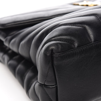 Saint Laurent Calfskin Y Quilted Monogram Medium Loulou Chain Satchel Black 9 of 15