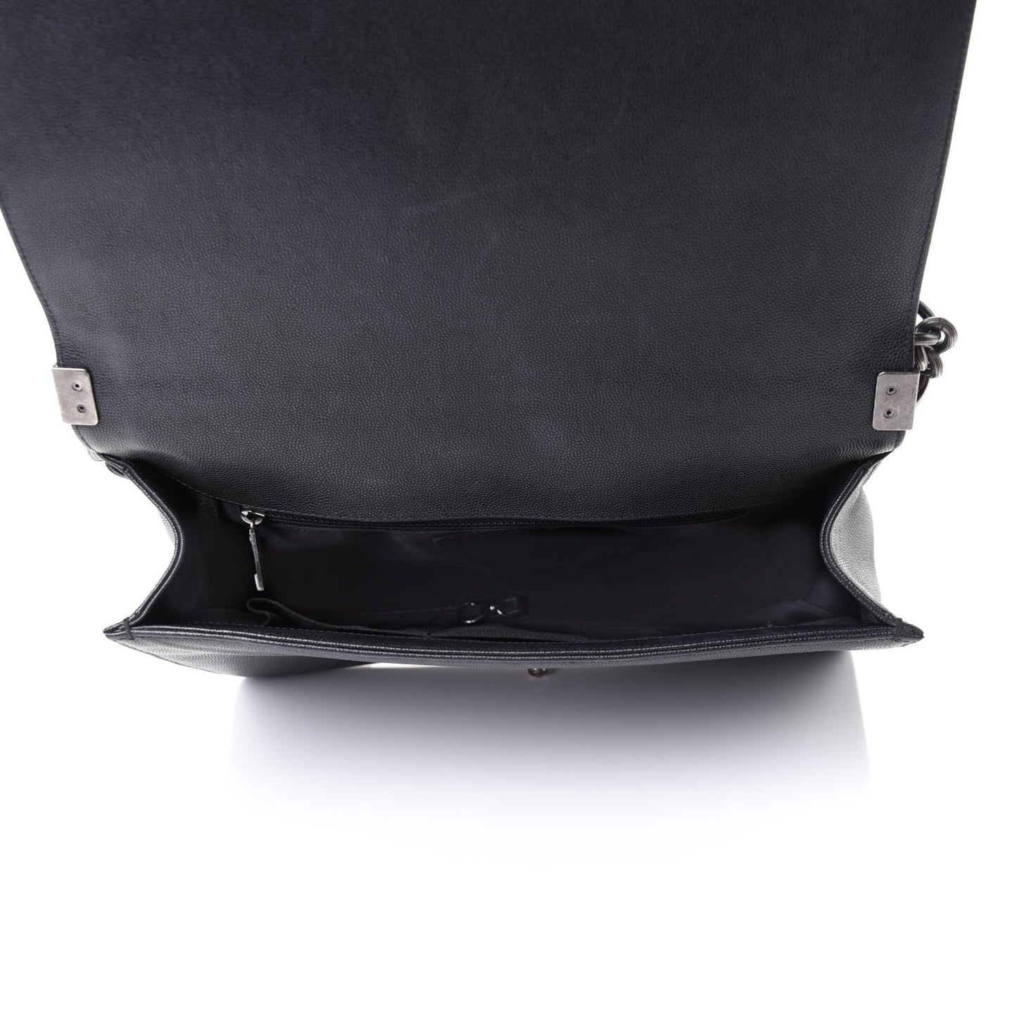 Caviar Quilted Large Boy Flap Black