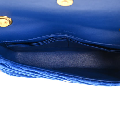 Balenciaga Velvet Logo Matelasse BB Chain Wallet Blue 4 of 11