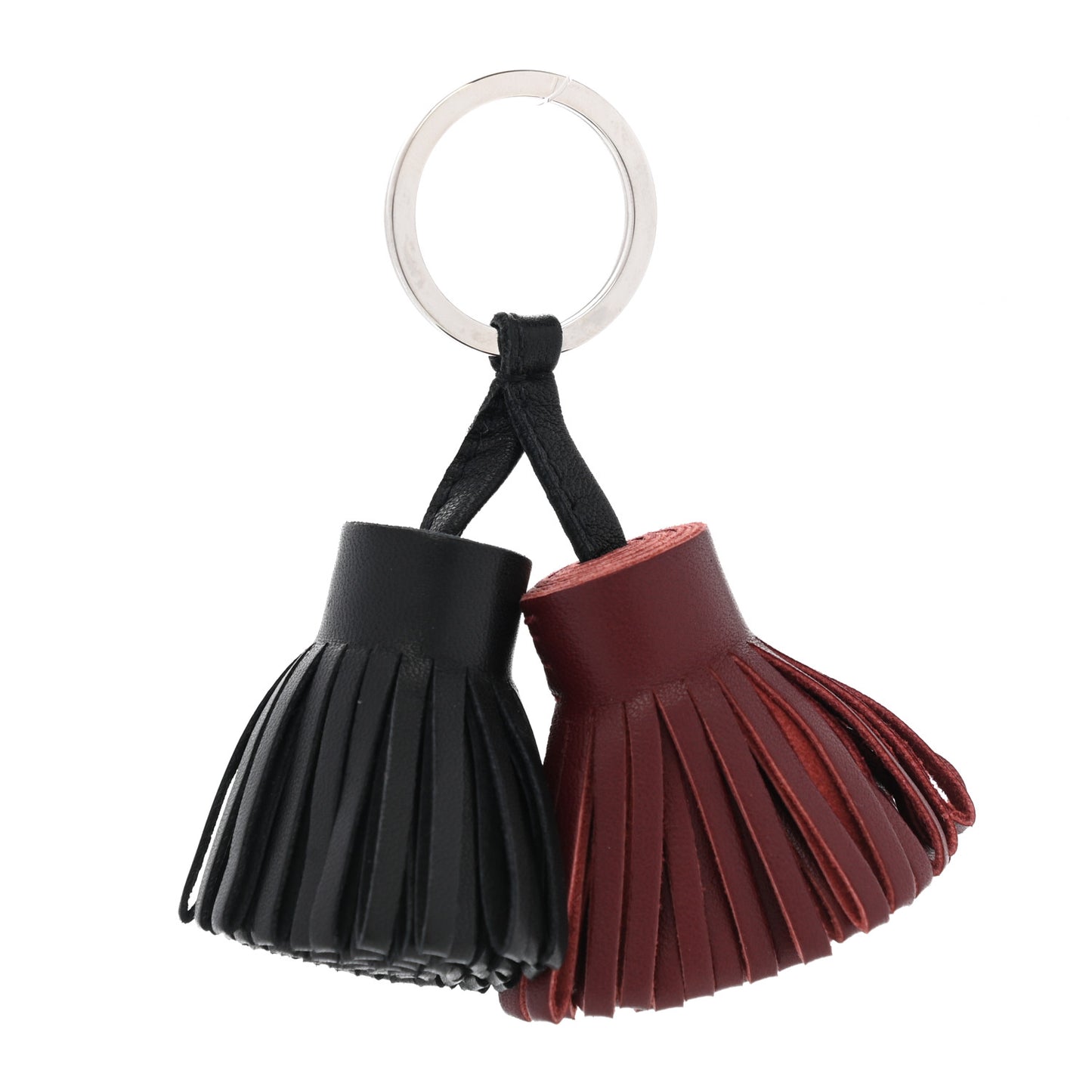 Lambskin Carmen Uno-Dos Key Holder Black Rouge H