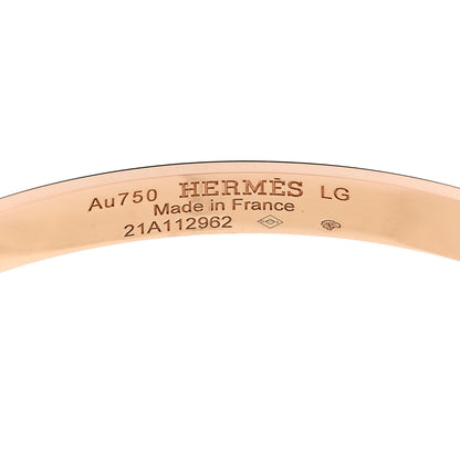 Hermes 18K Rose Gold Diamond PM Kelly Bracelet LG 3 of 4