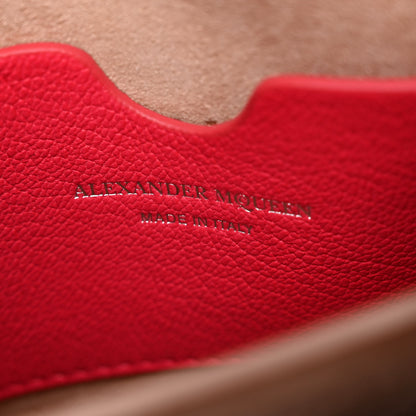 Alexander McQueen Silky Amish Grain Calfskin Box Shoulder Bag 19 Red 7 of 10