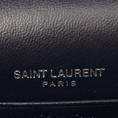 Saint Laurent Velvet Crystal Monogram Tassel Chain Wallet Blue 6 of 7