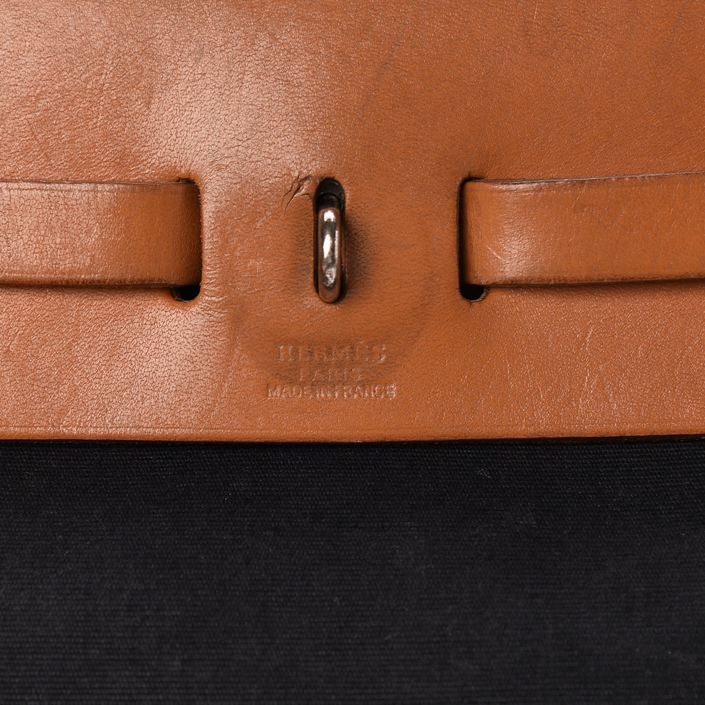 Toile Vache Calfskin Herbag PM 30 Black Natural
