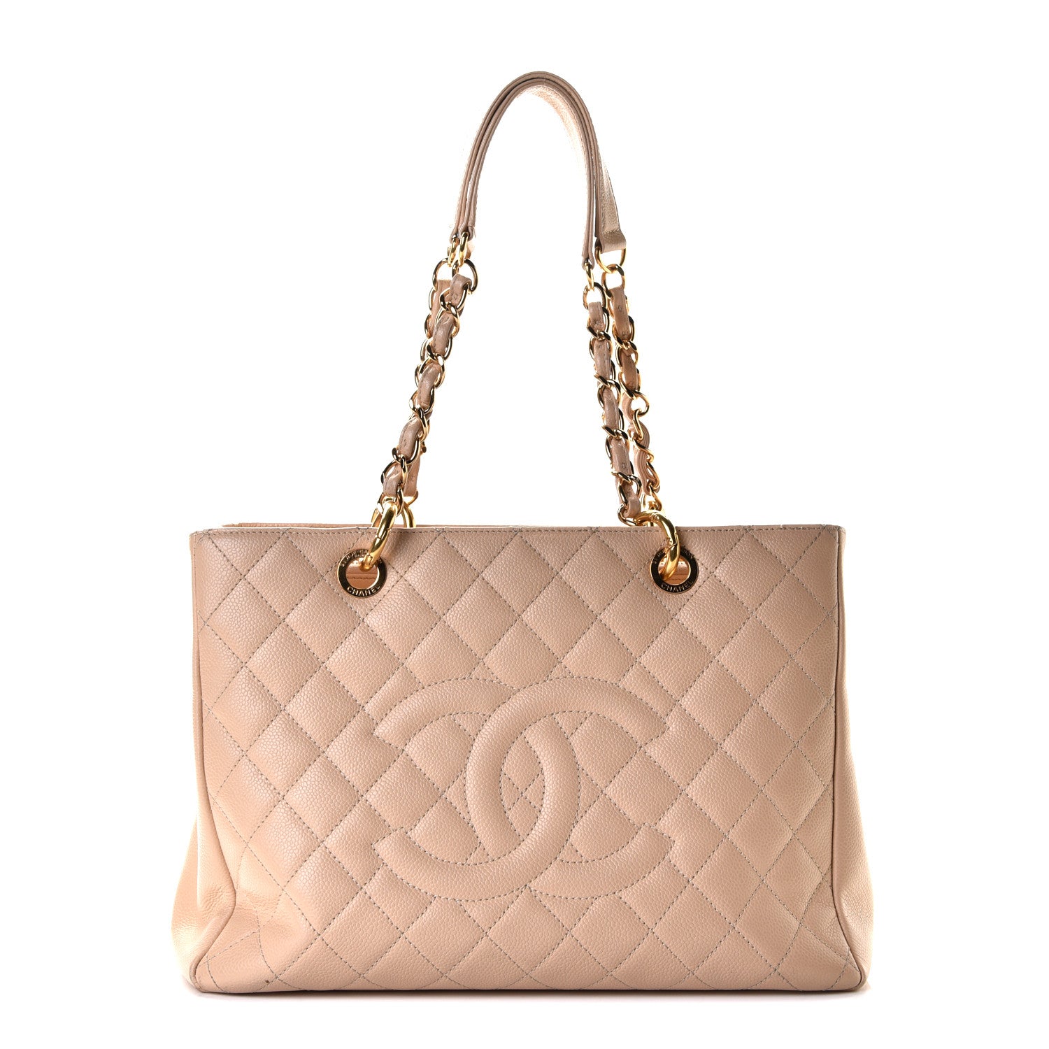 Chanel Caviar Quilted Grand Shopping Tote GST Beige 1 of 10
