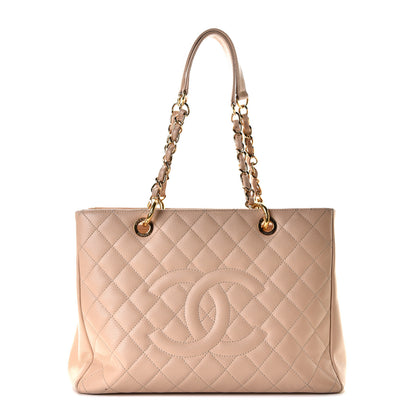 Chanel Caviar Quilted Grand Shopping Tote GST Beige 1 of 10