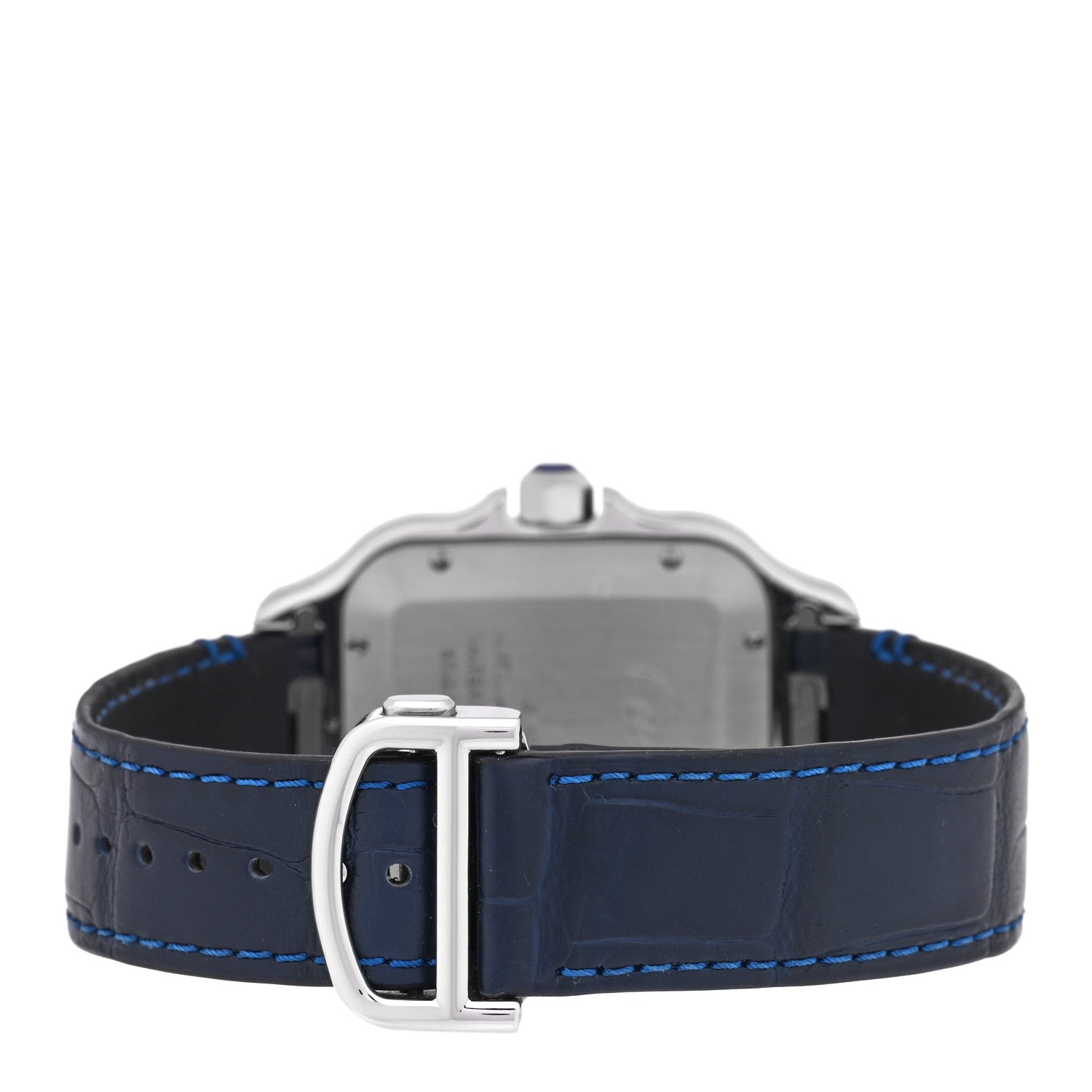 Cartier Stainless Steel Alligator 39.8mm Santos De Cartier