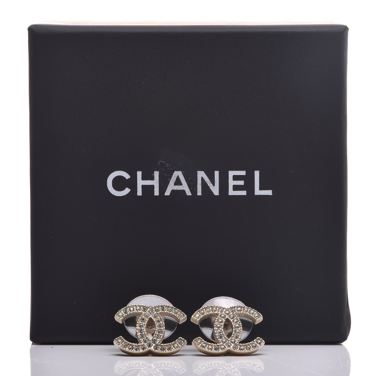 Crystal CC Earrings Gold