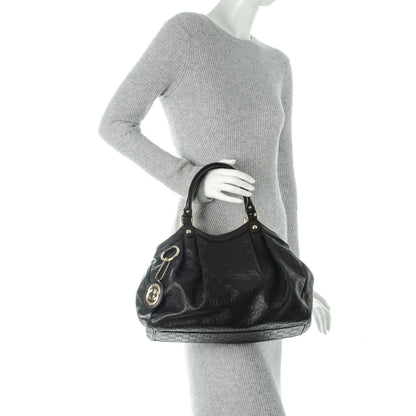 Gucci Guccissima Medium Sukey Tote Black 2 of 7