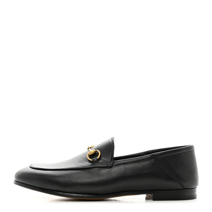 Gucci Lambskin Womens Brixton Horsebit Loafers 38 Black 1 of 8