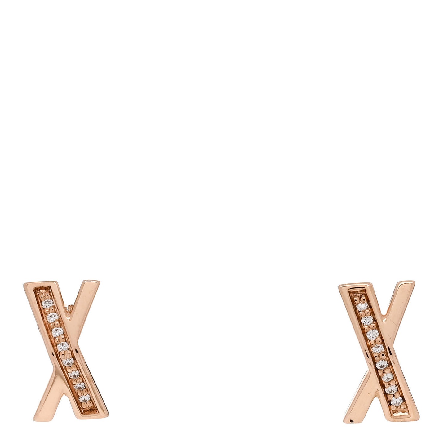 18K Rose Gold Diamond Atlas X Earrings