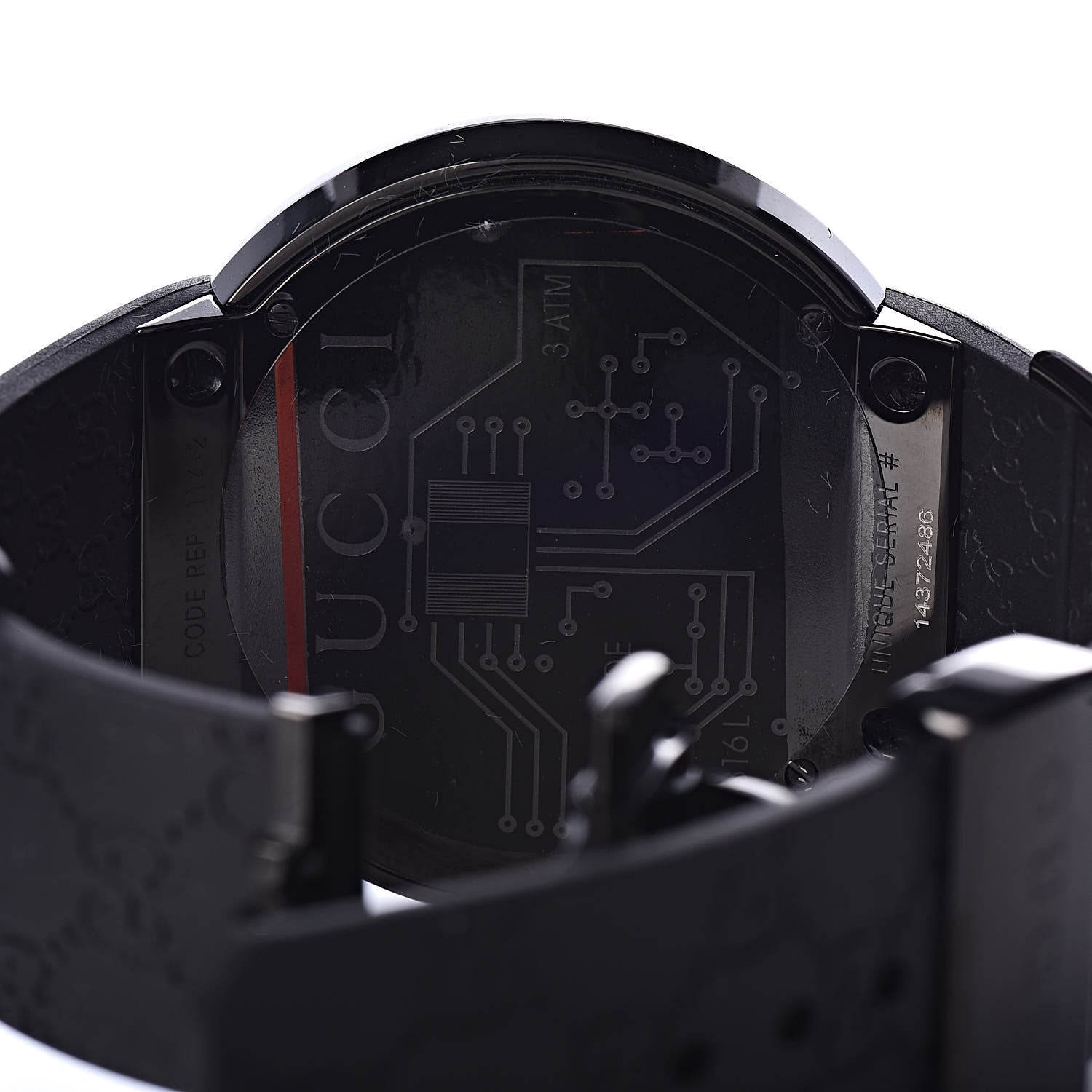 Gucci Stainless Steel Rubber 45mm Digital I-Gucci Web Watch Black 5 of 6