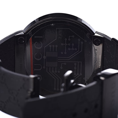 Gucci Stainless Steel Rubber 45mm Digital I-Gucci Web Watch Black 5 of 6