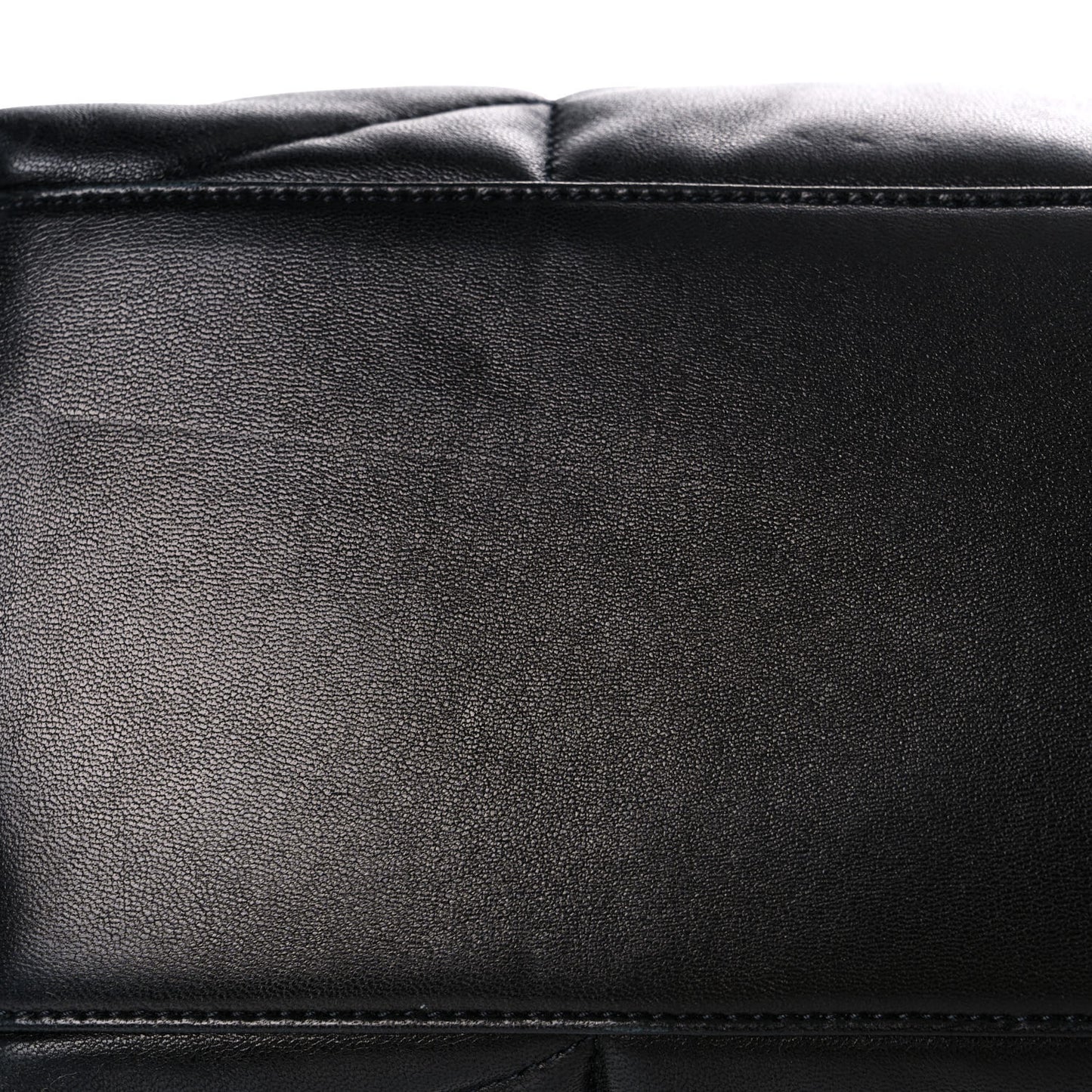 Lambskin Quilted Medium Loulou Puffer Monogram Chain Satchel Black