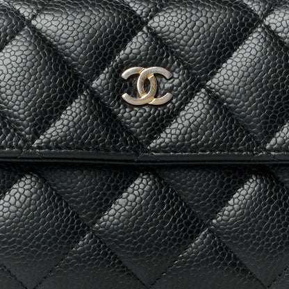 Chanel Caviar Quilted Long Flap Wallet Black 9 of 12