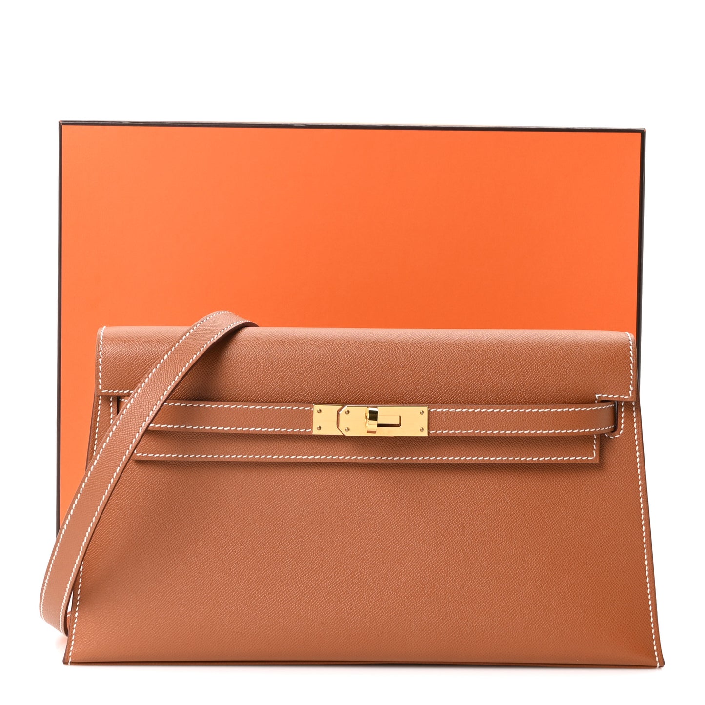 Madame Calfskin Kelly Elan Gold