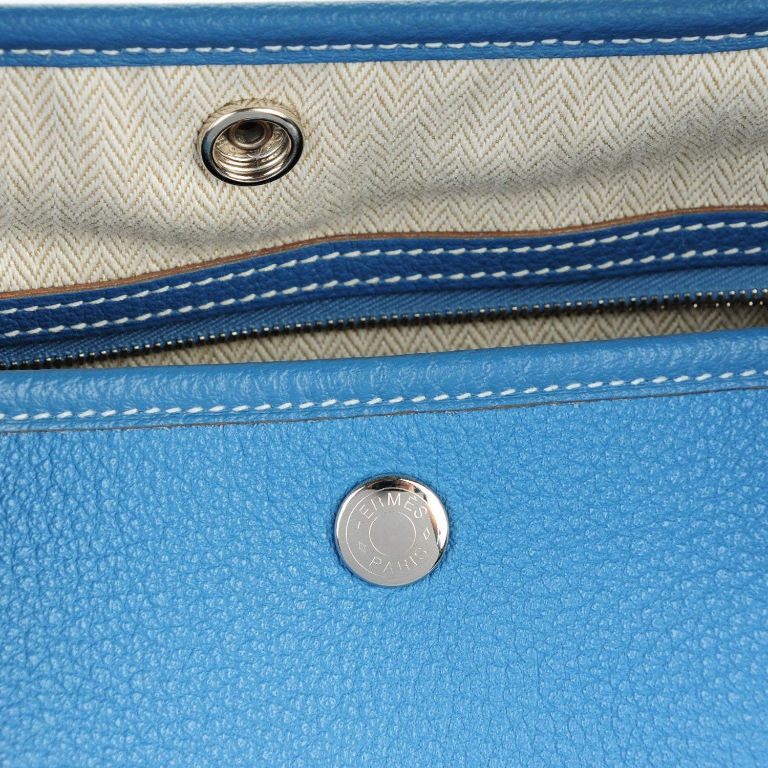 Hermes Buffle Sindhu Garden Party MM 36 Azur 9 of 12