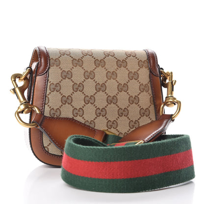 Gucci Monogram Small Lady Web Shoulder Bag Beige Cuir 3 of 9