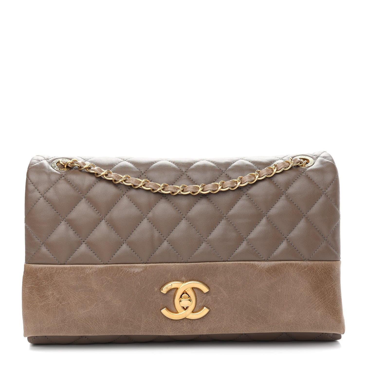 Chanel Calfskin Quilted Jumbo Soft Elegance Flap Brown 1 of 9