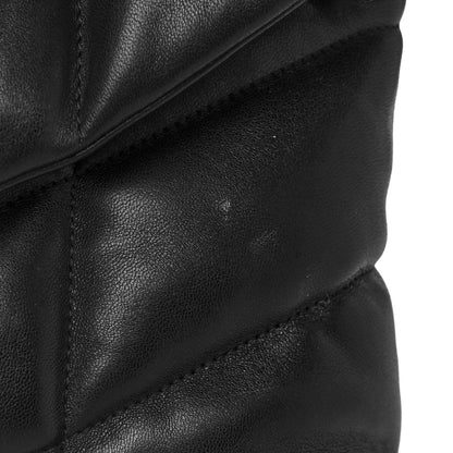 Saint Laurent Lambskin Quilted Small Loulou Puffer Monogram Chain Satchel Black 11 of 11