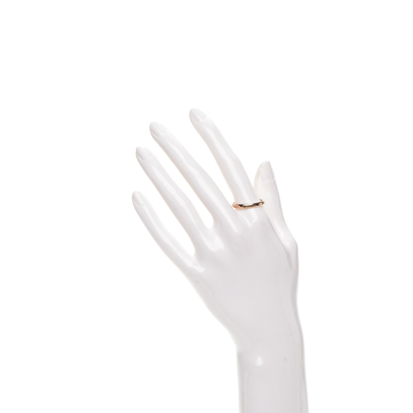 18k Rose Gold Notes I Love You Ring 9.5