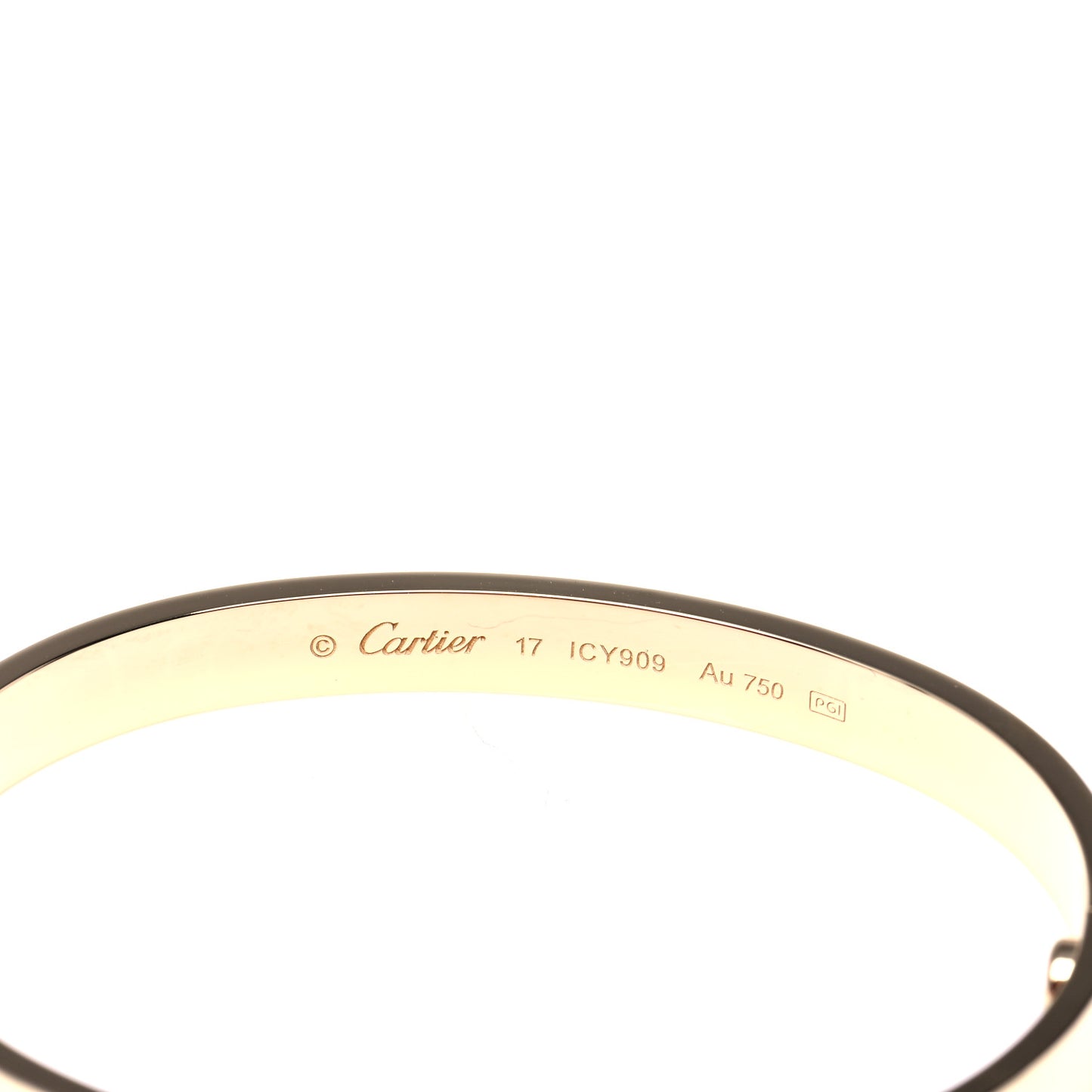 18K Yellow Gold LOVE Bracelet 17