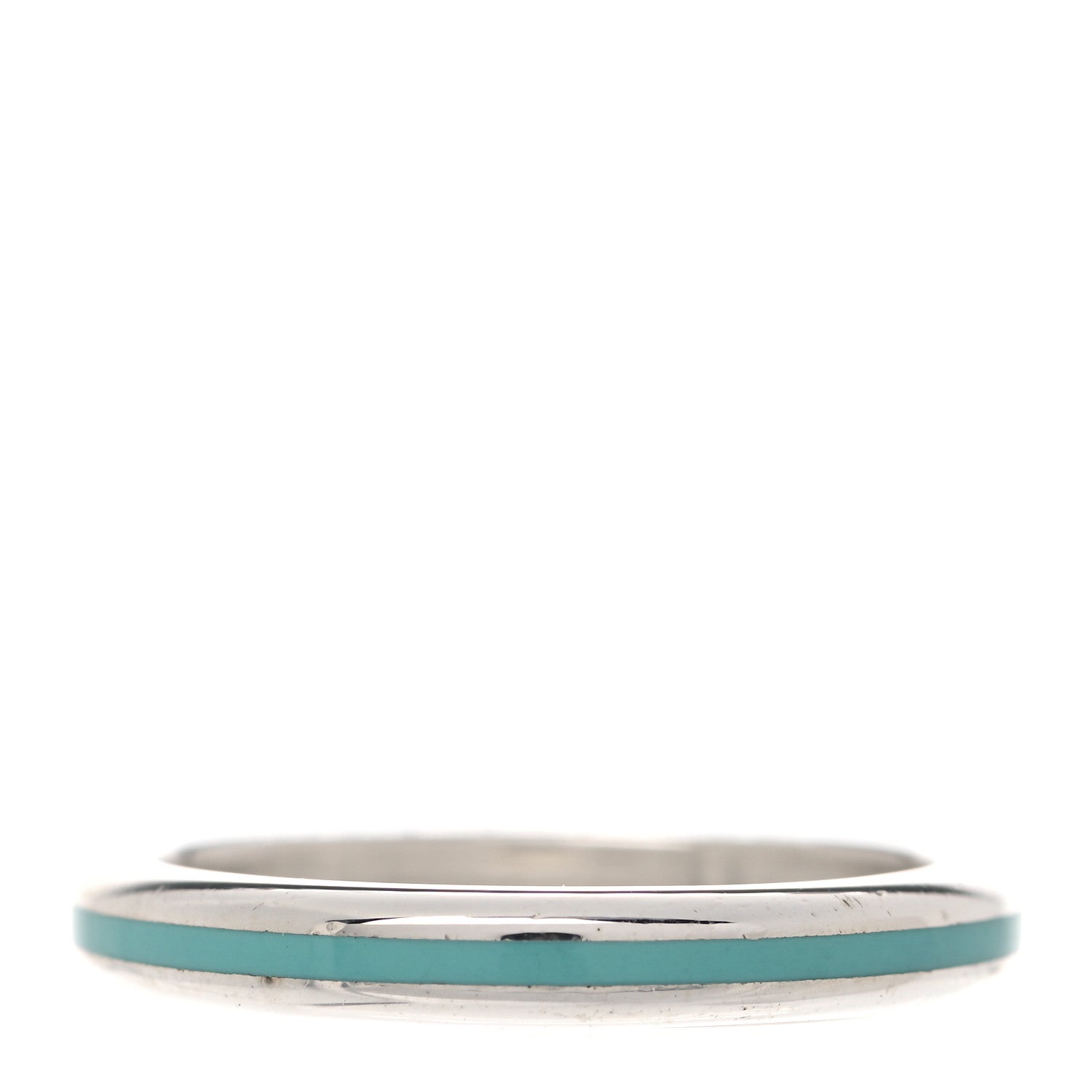 Tiffany Sterling Silver Enamel Stackable Ring Blue 54 7 3 of 5