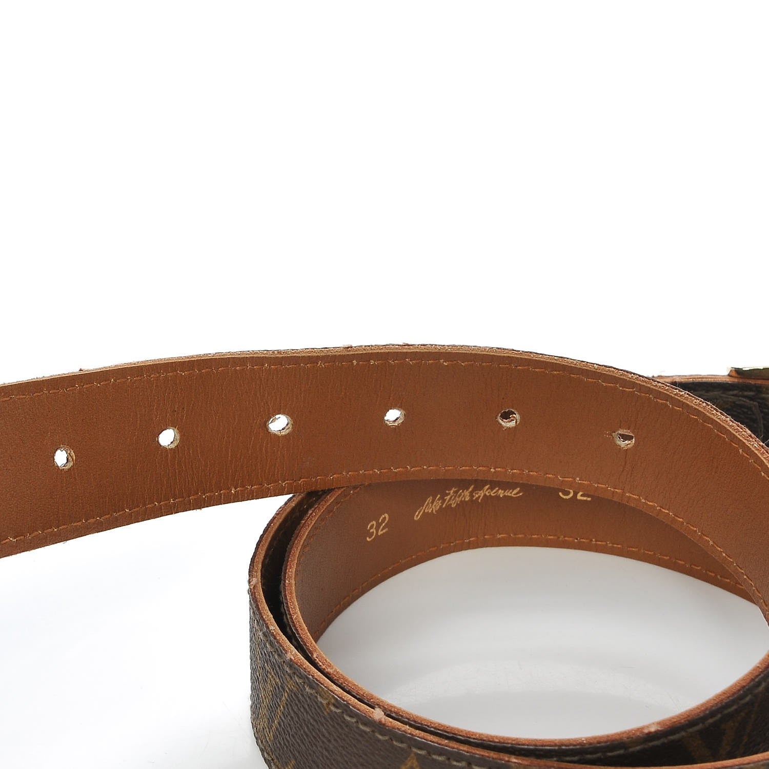 Louis Vuitton Monogram Saks Fifth Avenue Ellipse Belt 32 4 of 6