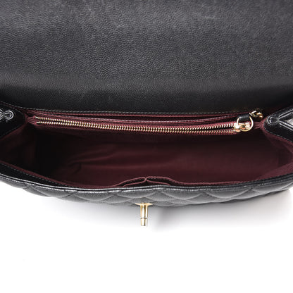 Chanel Caviar Quilted Medium Coco Handle Flap Black 6 of 9