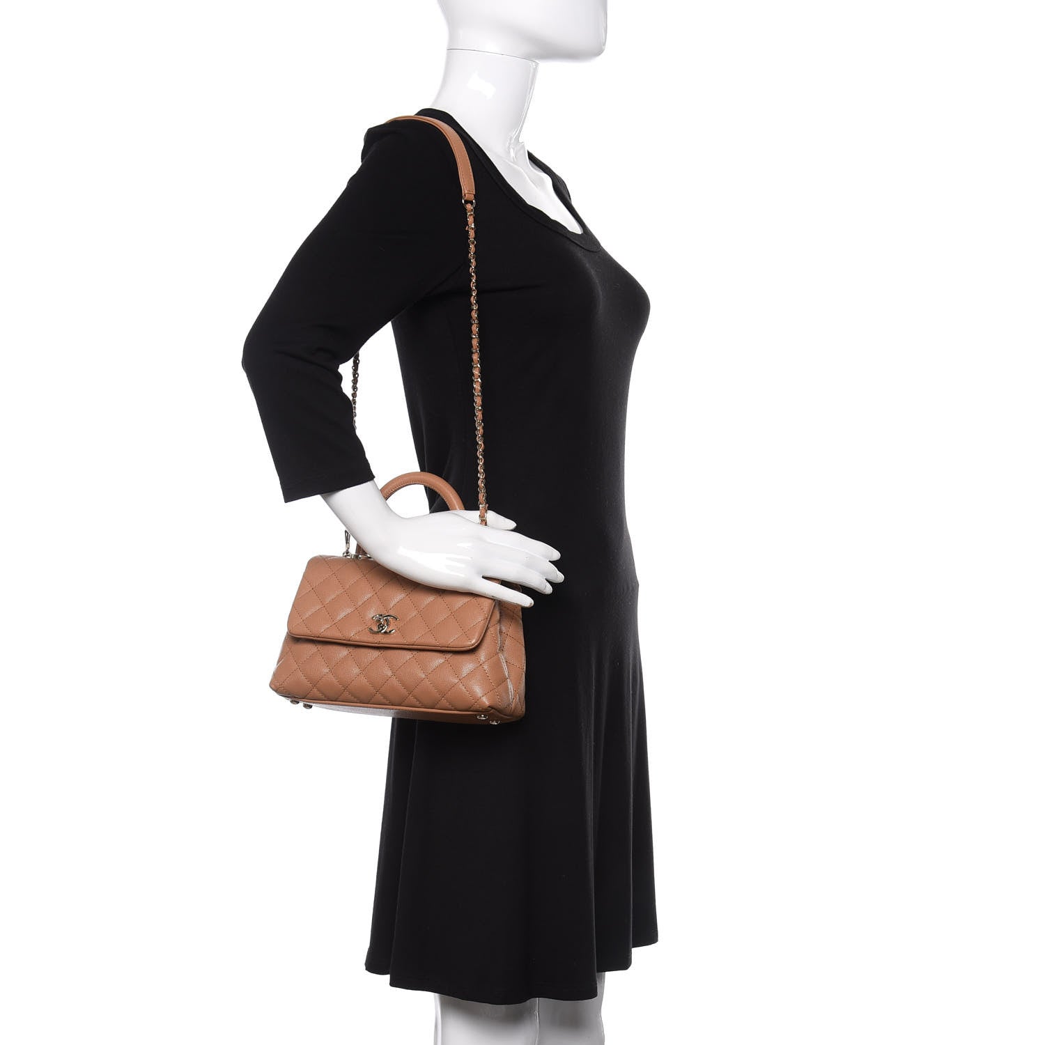 Chanel Caviar Quilted Mini Coco Handle Flap Brown 2 of 10