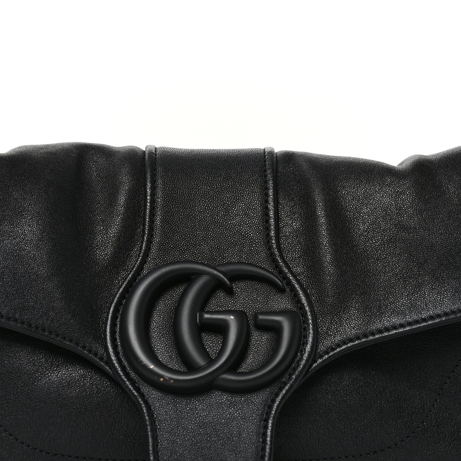 Gucci Goatskin Small GG Monochrome Aphrodite Shoulder Bag Black 8 of 10
