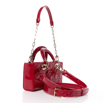 Christian Dior Patent Cannage Small Lady D-Joy Red 3 of 10