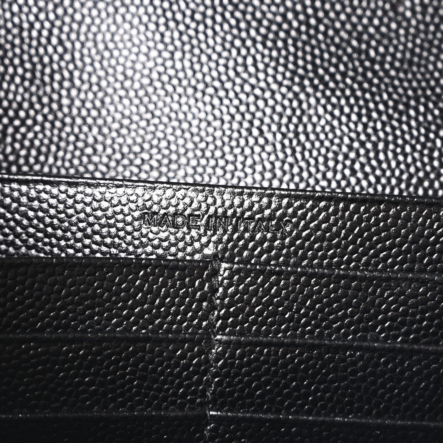 Saint Laurent Grain De Poudre Matelasse Chevron Monogram Chain Wallet Black 7 of 11