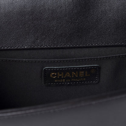 Chanel Lambskin Quilted Medium Boy Flap Black 8 of 10