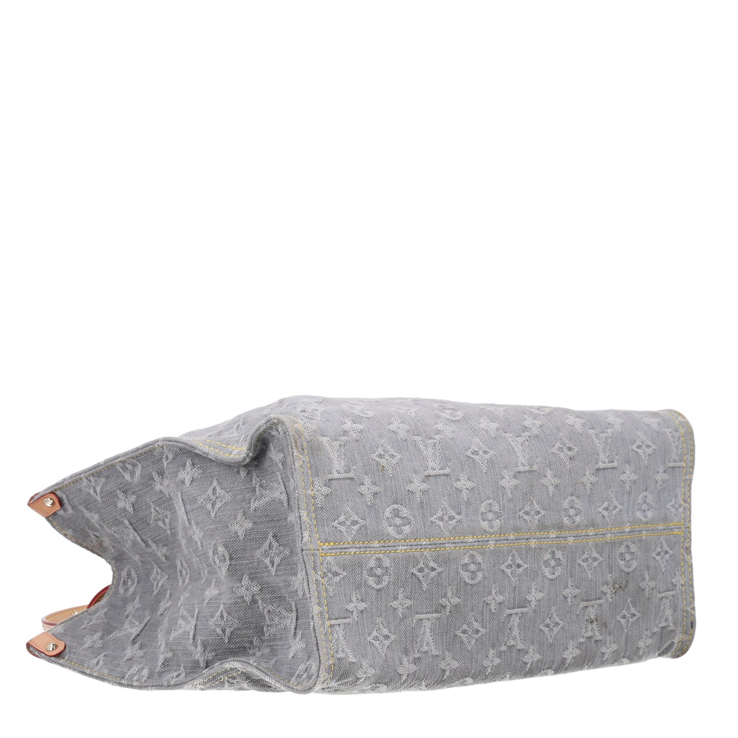 Monogram Denim Onthego MM Washed Grey