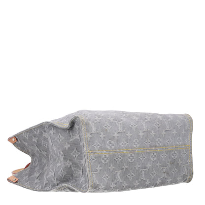 Louis Vuitton Monogram Denim Onthego MM Washed Grey 3 of 8