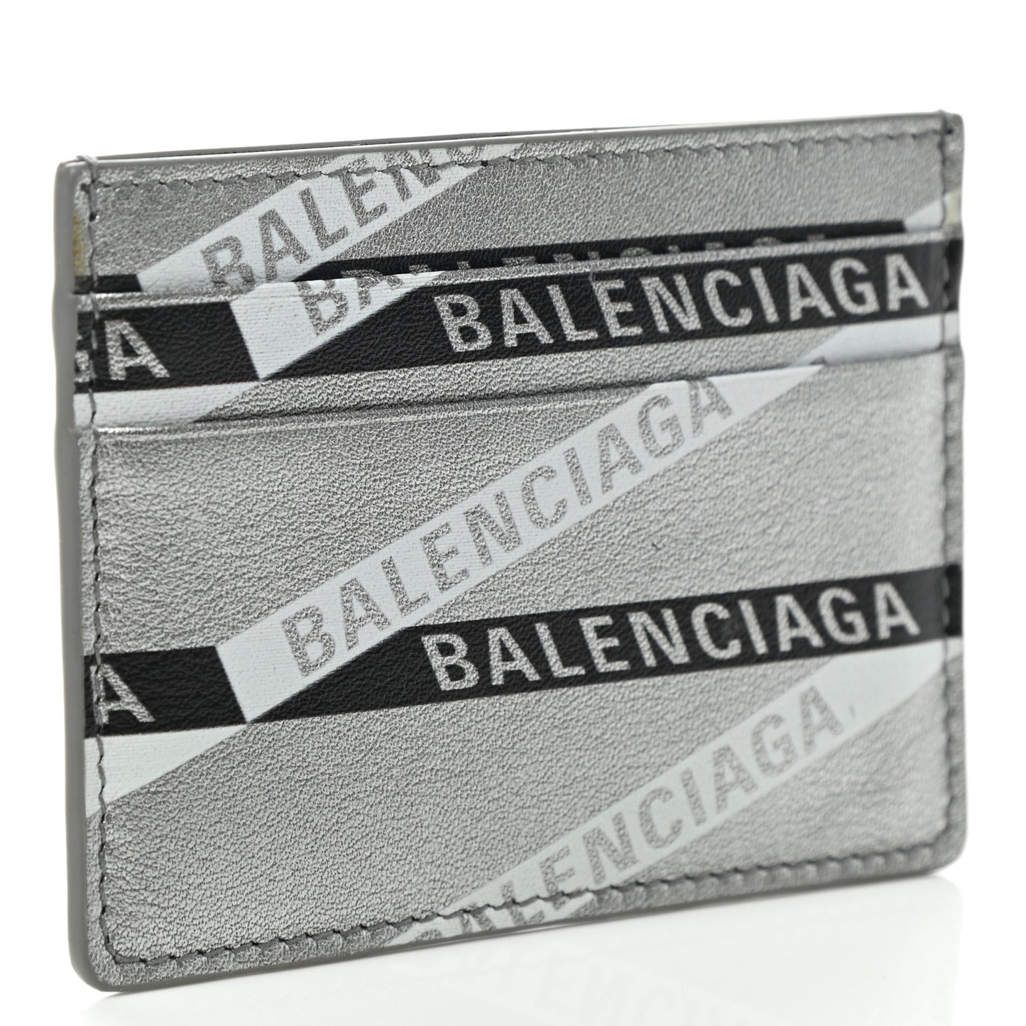 Metallic Calfskin Losange Monogram Everyday Multi Card Case Silver Black White