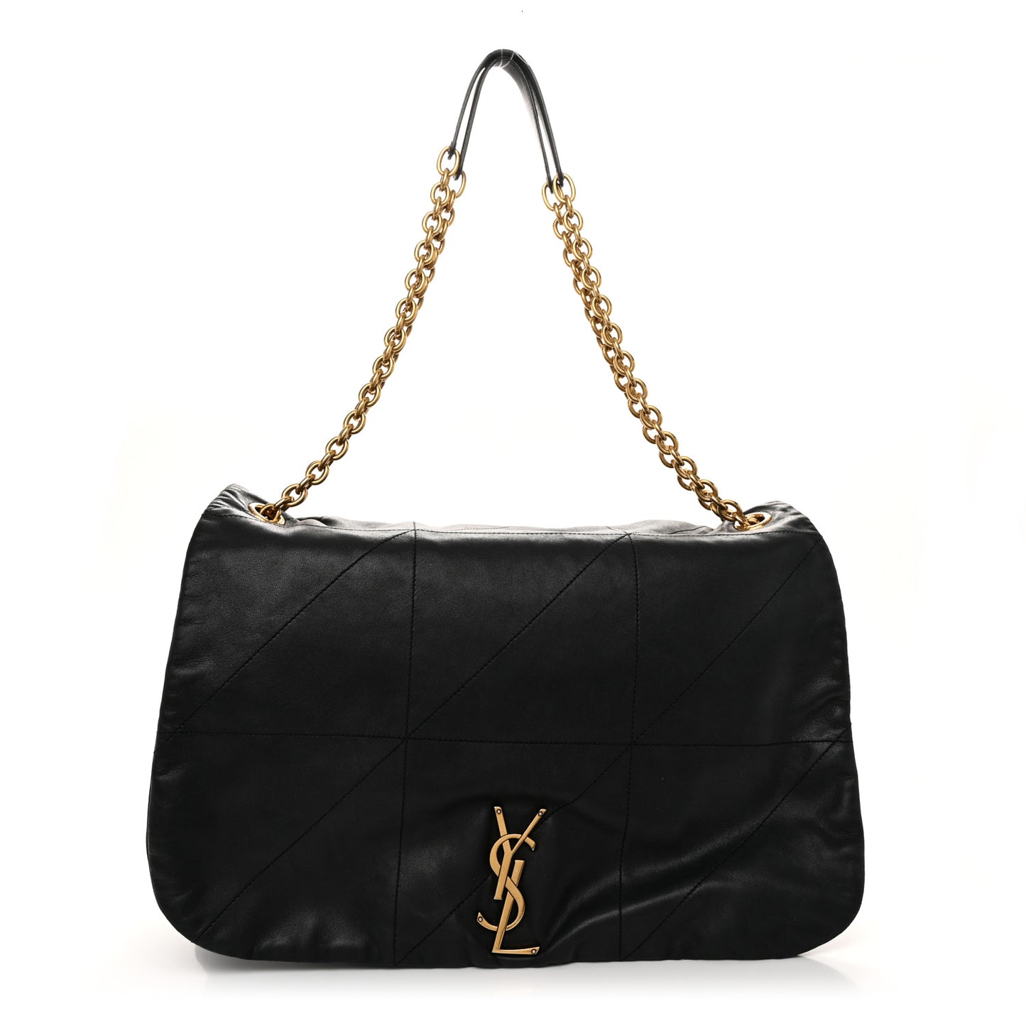 Lambskin Matelasse Monogram Large Jamie 4.3 Black